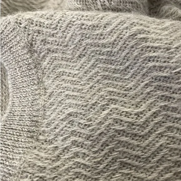 Vince Alpaca Wool V-Neck Herringbone‎ Mens Sweater L